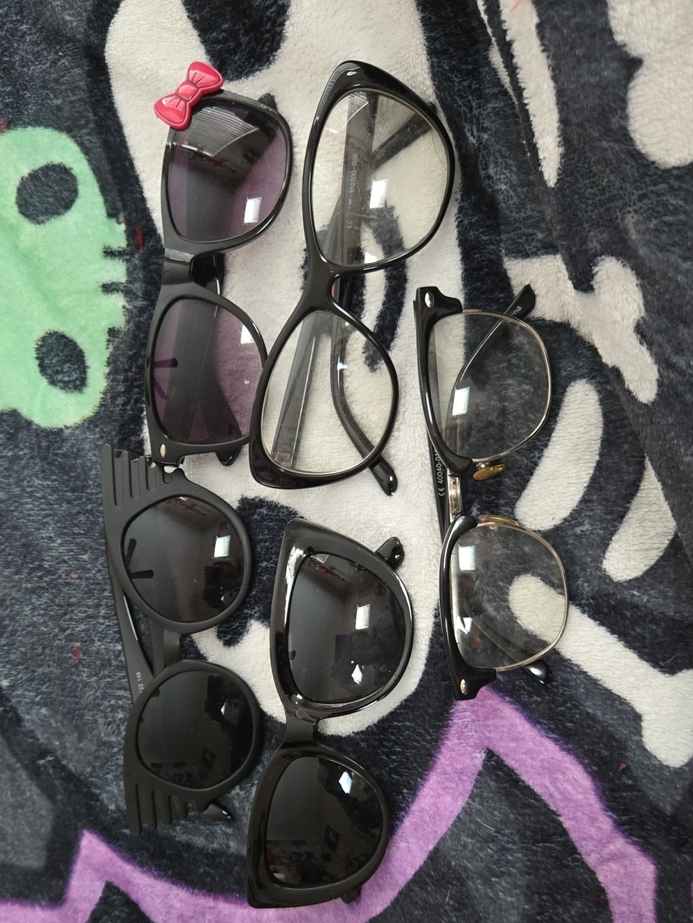 Classic Black Women’s Fashion Glasses - Pack of Mixed Styles 5 Pairs